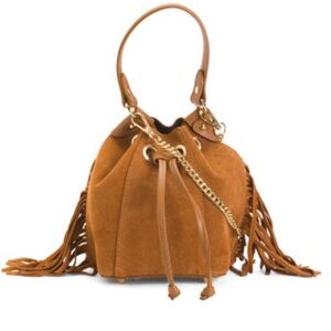 Anna Polao fringe bucket purse